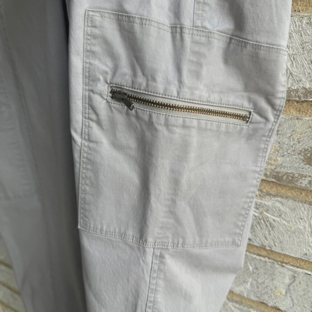 Eileen Fisher Light Gray Zipper Pockets Ankle Zip Cargo Pants Women's Size S. - Picture 5 of 9